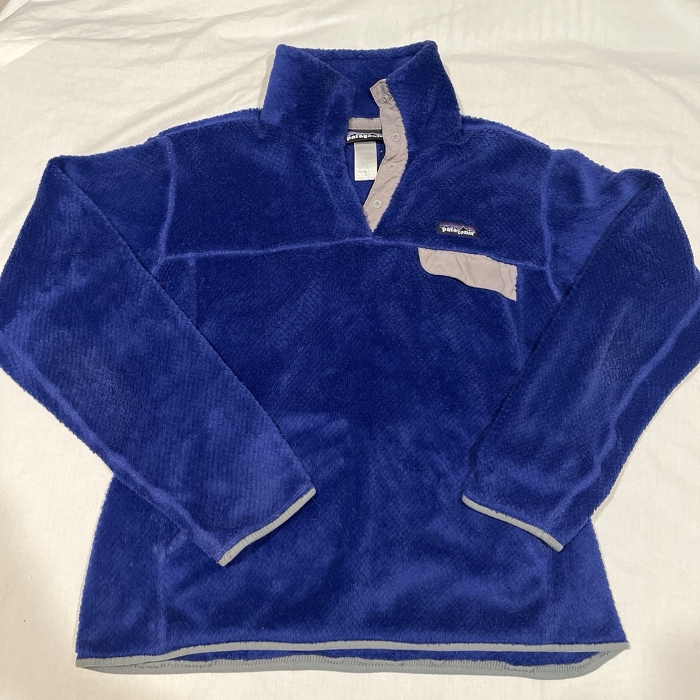Patagonia Re-Tool Snap-T Fleece Pullover Blue Women's Size M FA12